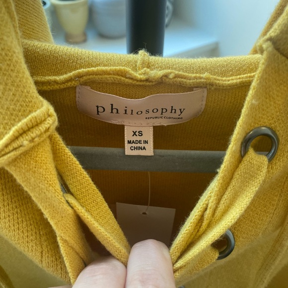 ⚡️SOLD⚡️ Philosophy Lace Up Sweater - Picture 3 of 4